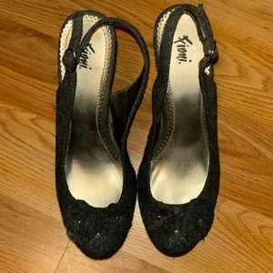 Grey Fioni Flower Heels